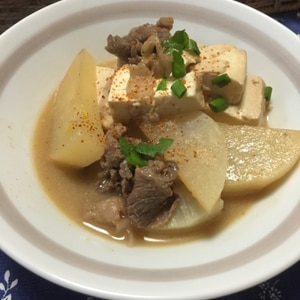 こってり味噌でお酒&ご飯が進む♡簡単熱々肉豆腐！